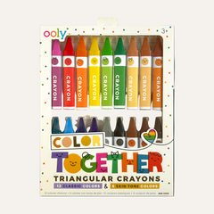 Color Together Triangular Crayons - Easy Grip - Set of 18