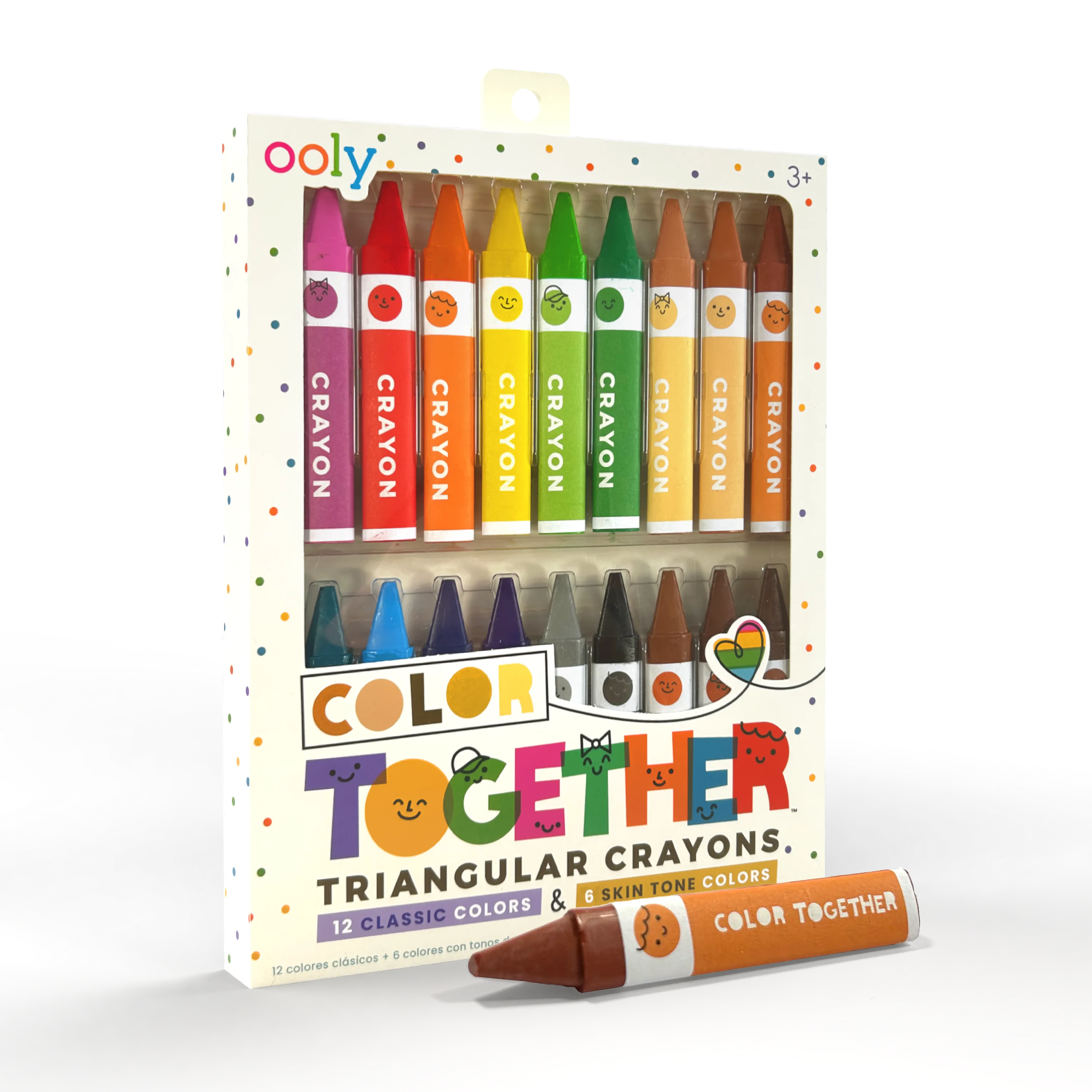 Color Together Triangular Crayons - Easy Grip - Set of 18