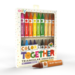 Color Together Triangular Crayons - Easy Grip - Set of 18