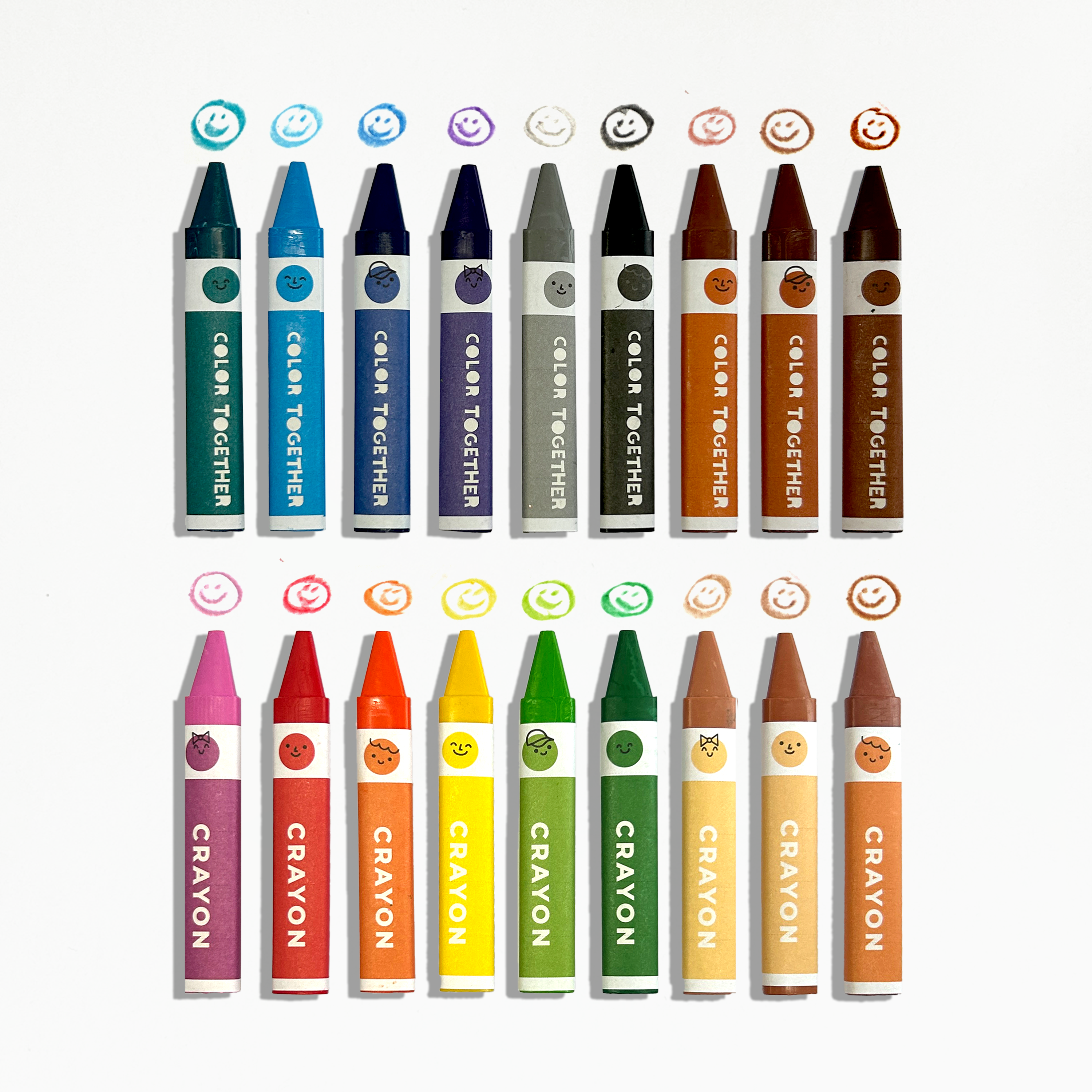Color Together Triangular Crayons - Easy Grip - Set of 18