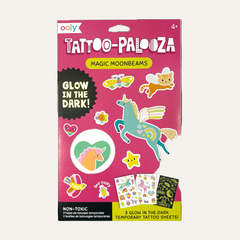 Tattoo-Palooza Glow in the Dark Temporary Tattoos - Magic Moonbeams - 3 Sheets