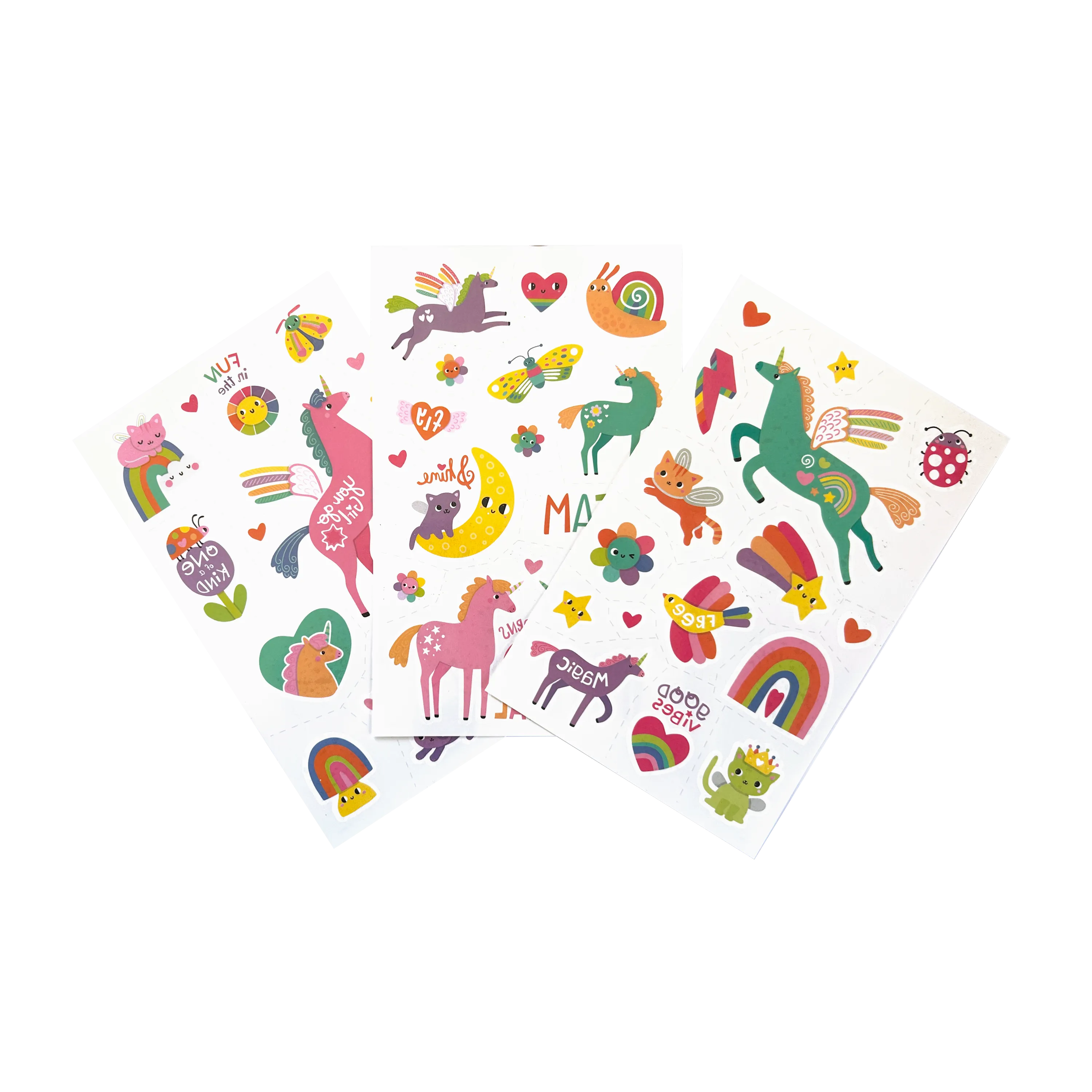 Tattoo-Palooza Glow in the Dark Temporary Tattoos - Magic Moonbeams - 3 Sheets