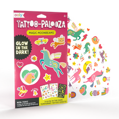 Tattoo-Palooza Glow in the Dark Temporary Tattoos - Magic Moonbeams - 3 Sheets