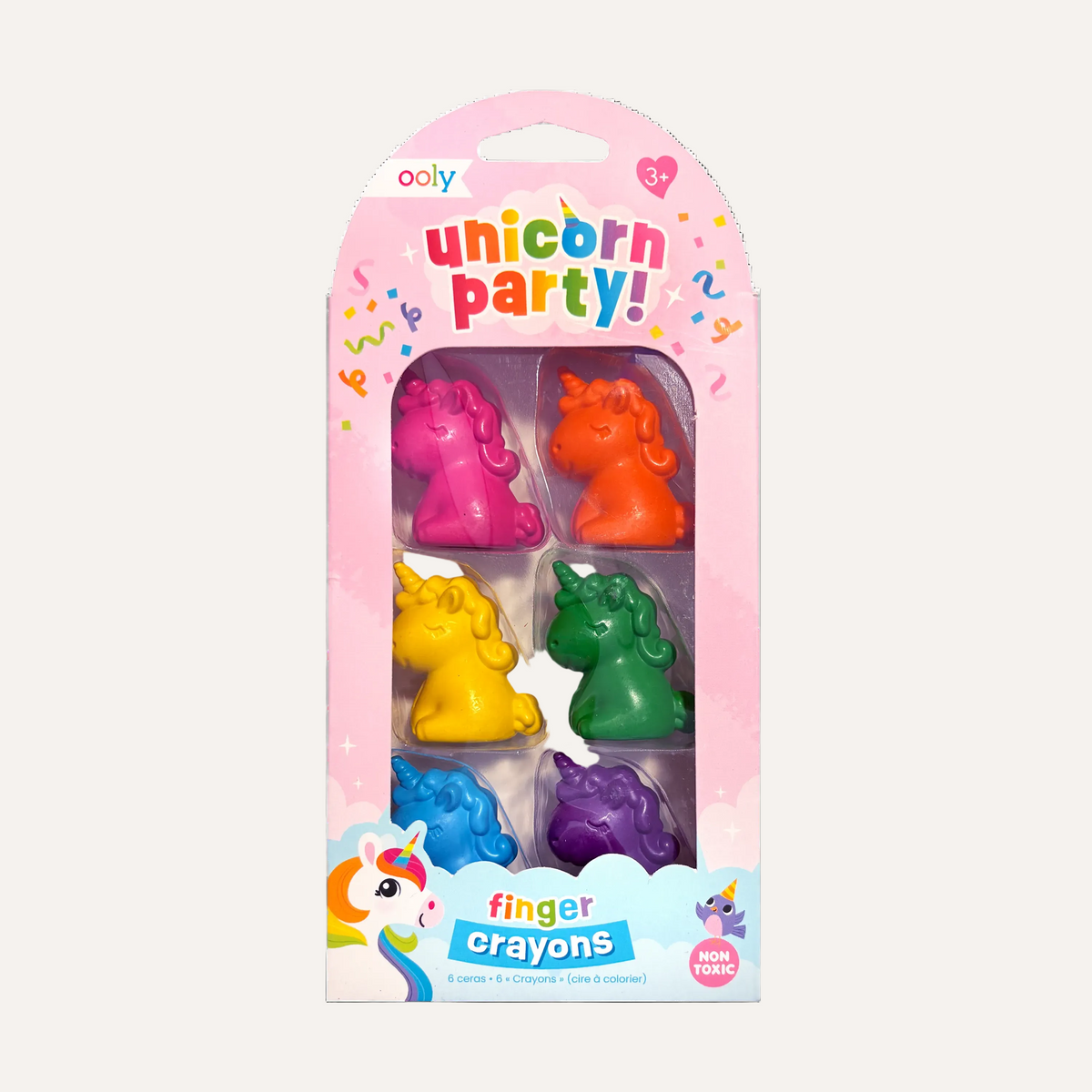 Unicorn Party Finger Crayons - Set of 6