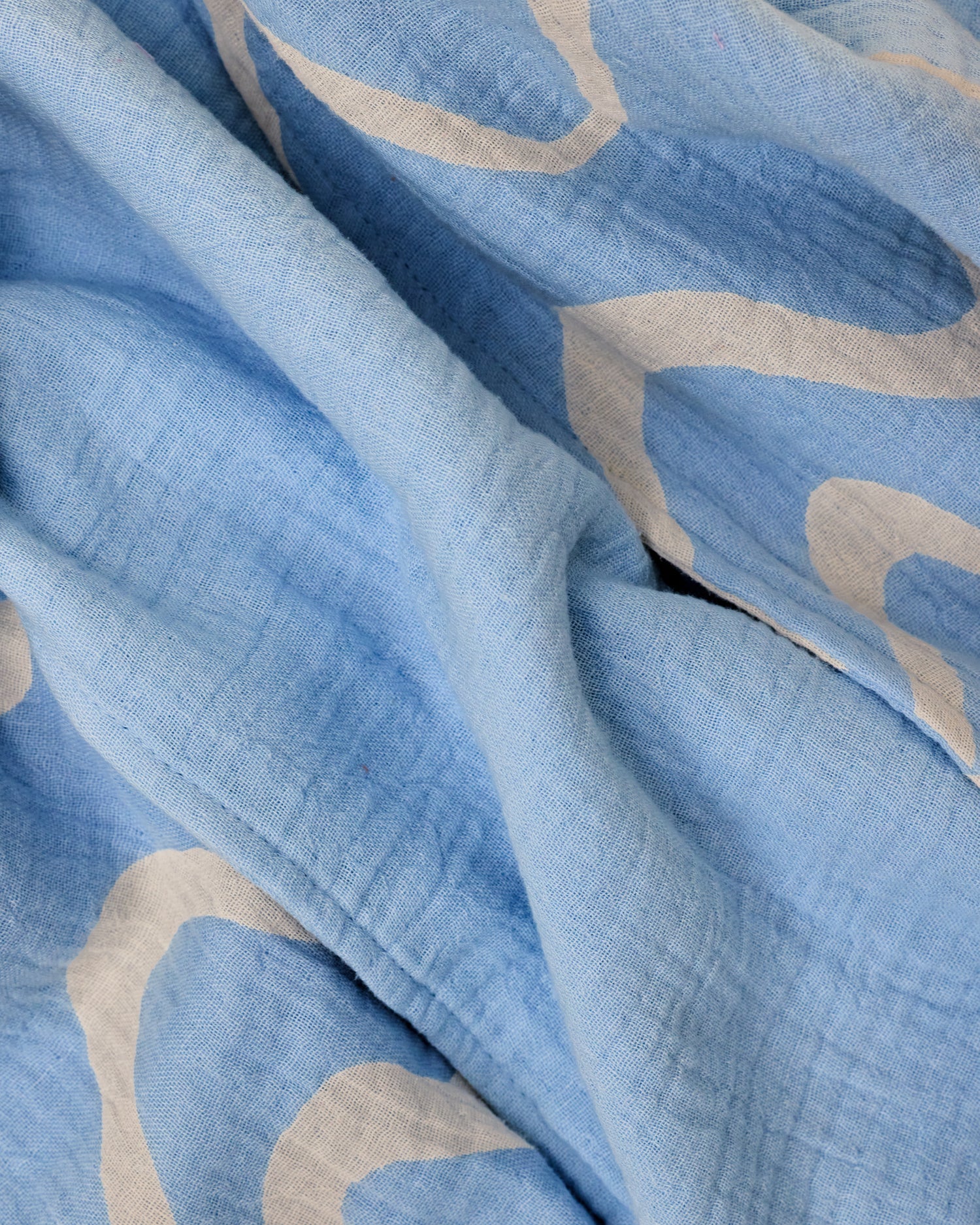 Organic Muslin Burp Cloth (Three-Pack) | Blue Waves
