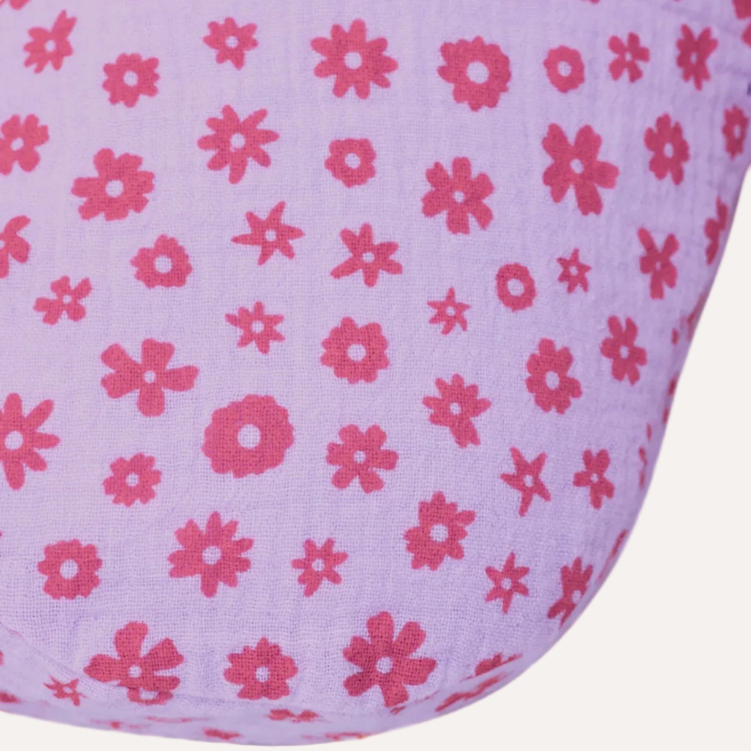 Organic Muslin Nursing Pillow Cover | Lavender Cosmos