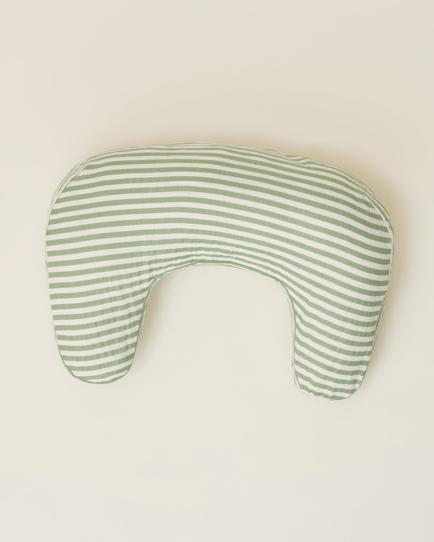Organic Muslin Nursing Pillow Cover | Sage Stripe