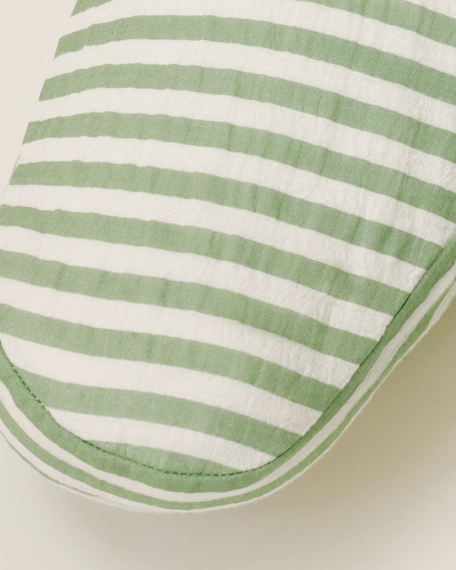 Organic Muslin Nursing Pillow Cover | Sage Stripe