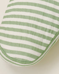 Organic Muslin Nursing Pillow Cover | Sage Stripe