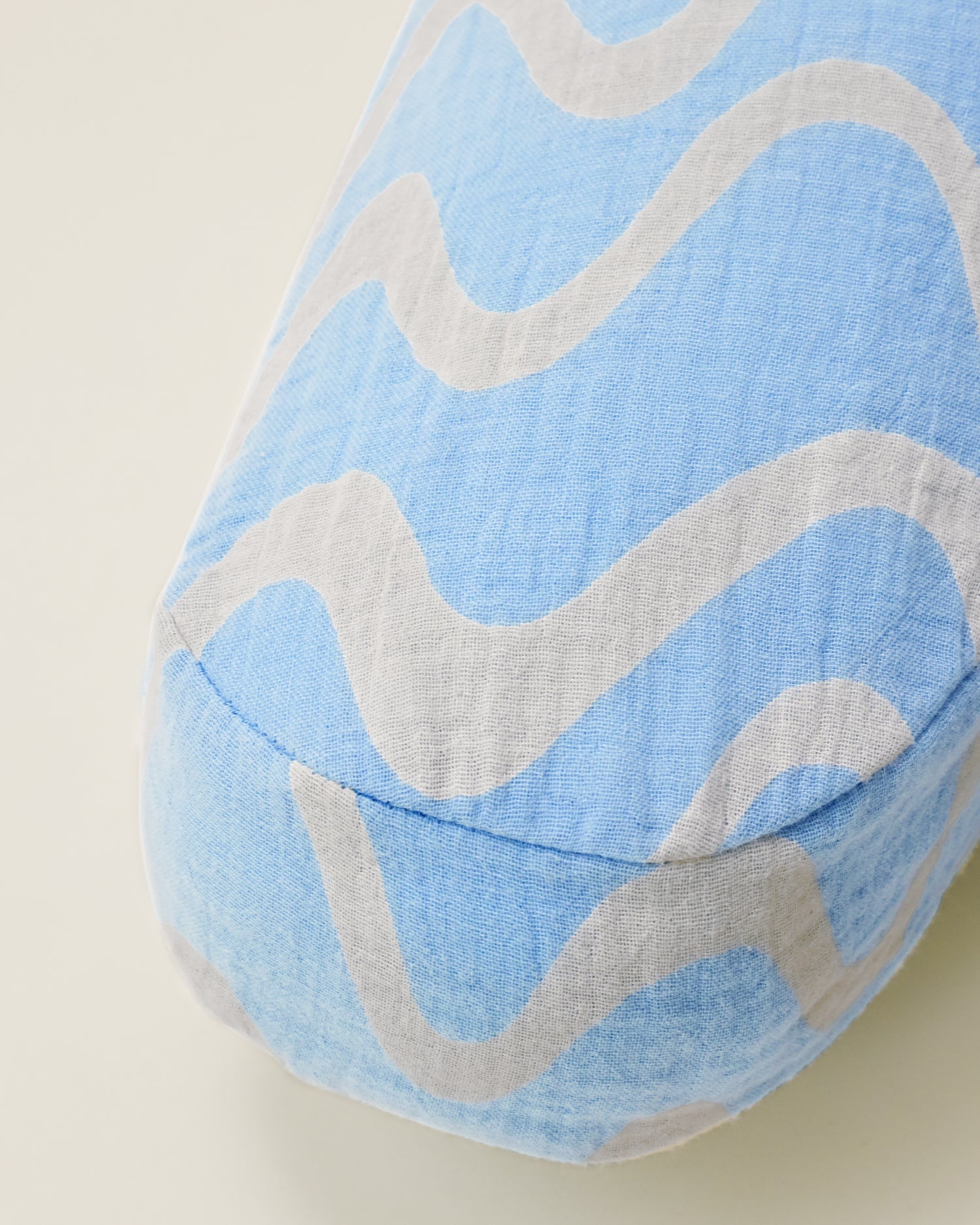 Organic Muslin Nursing Pillow Cover | Blue Waves