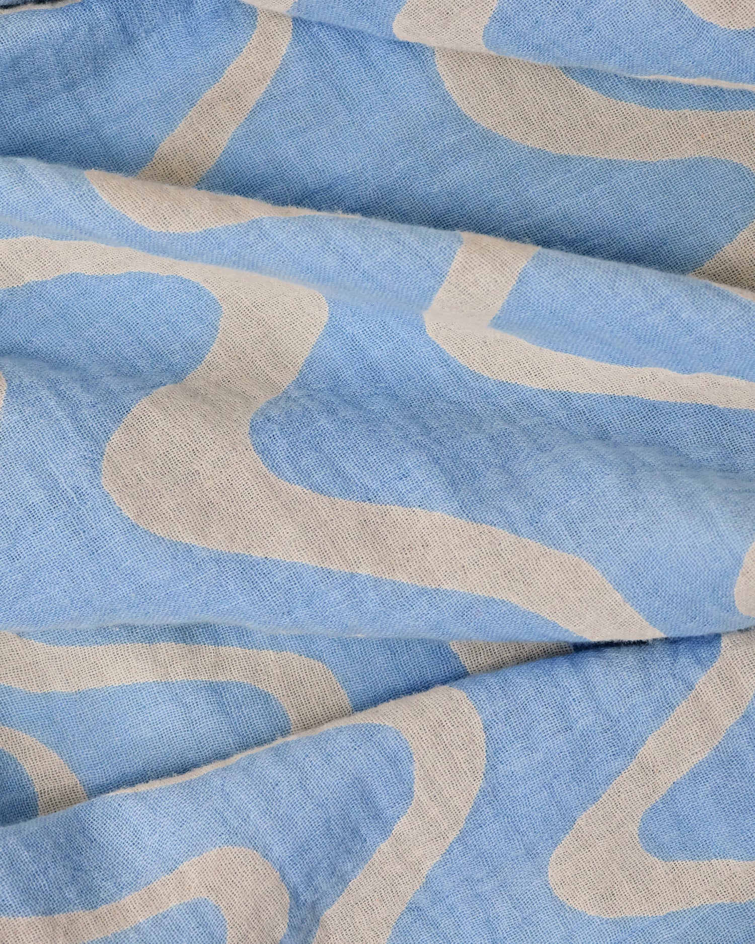 Organic Muslin Swaddle | Blue Waves