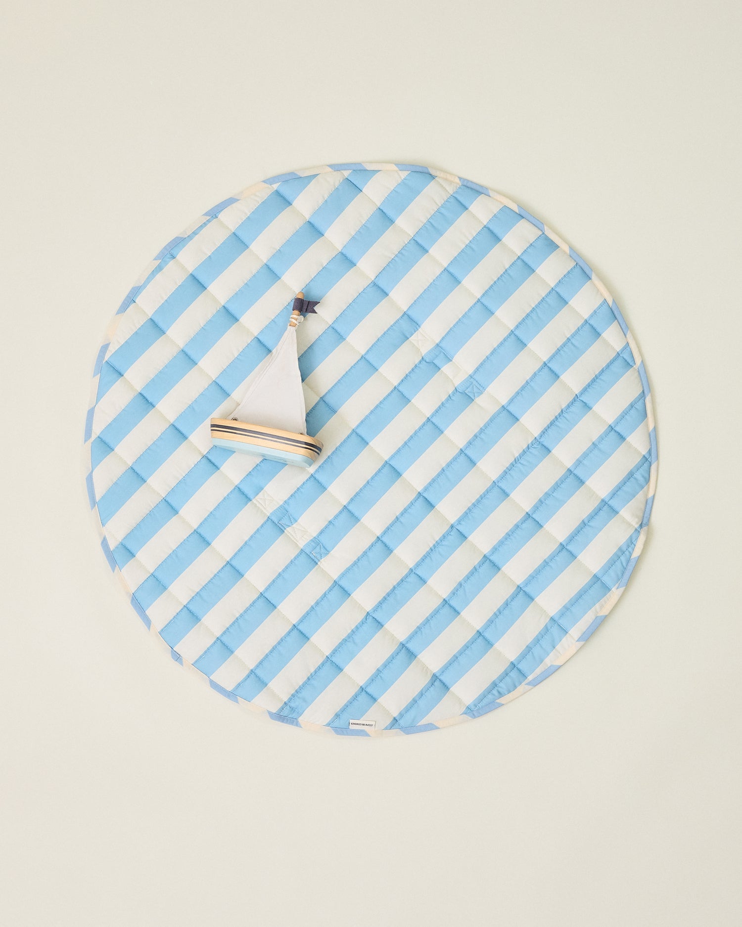 Inside/Outside Play Mat | Blue Wide Stripe