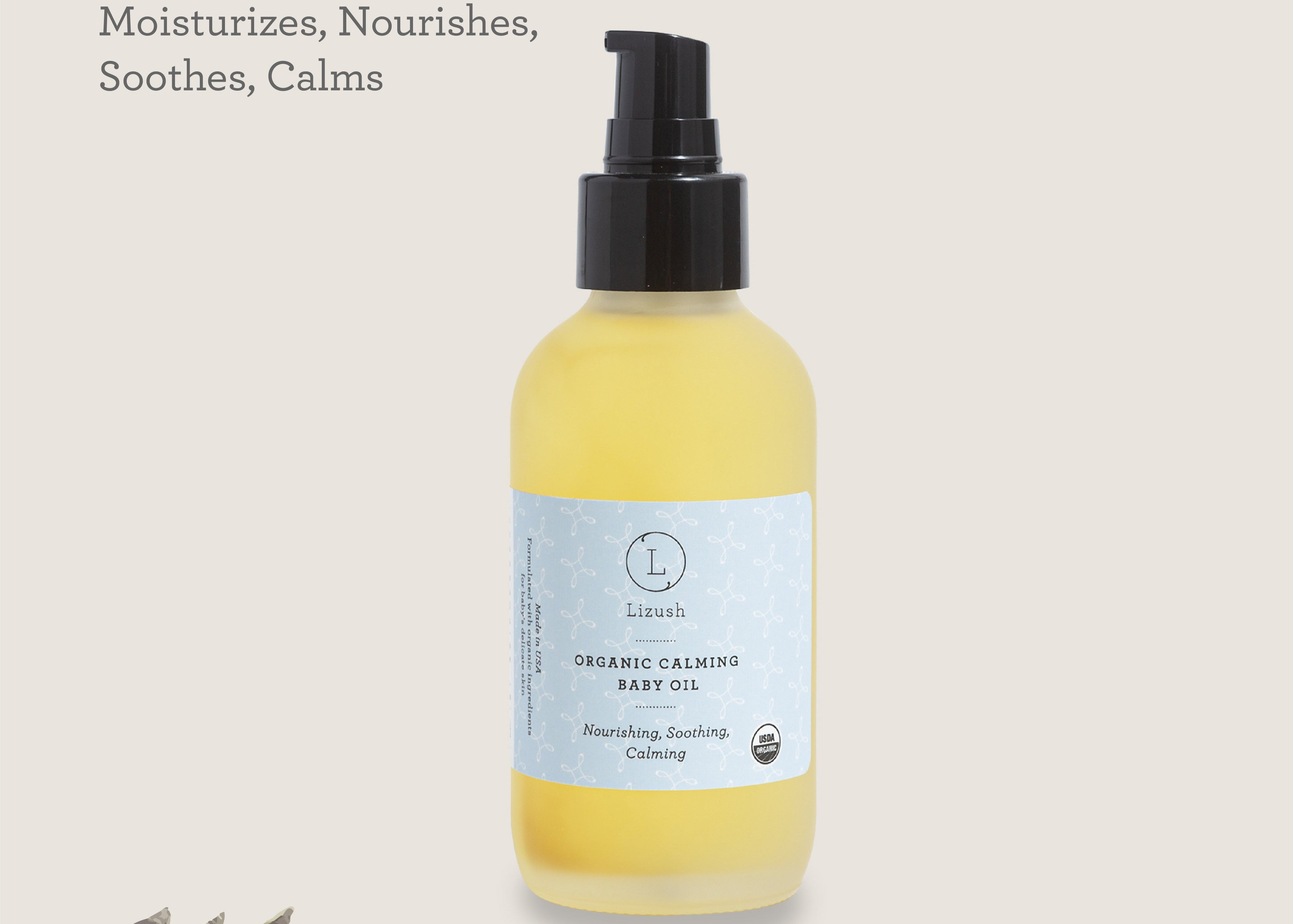 Organic Calming Baby Oil | Nourishing, Soothing, Calming