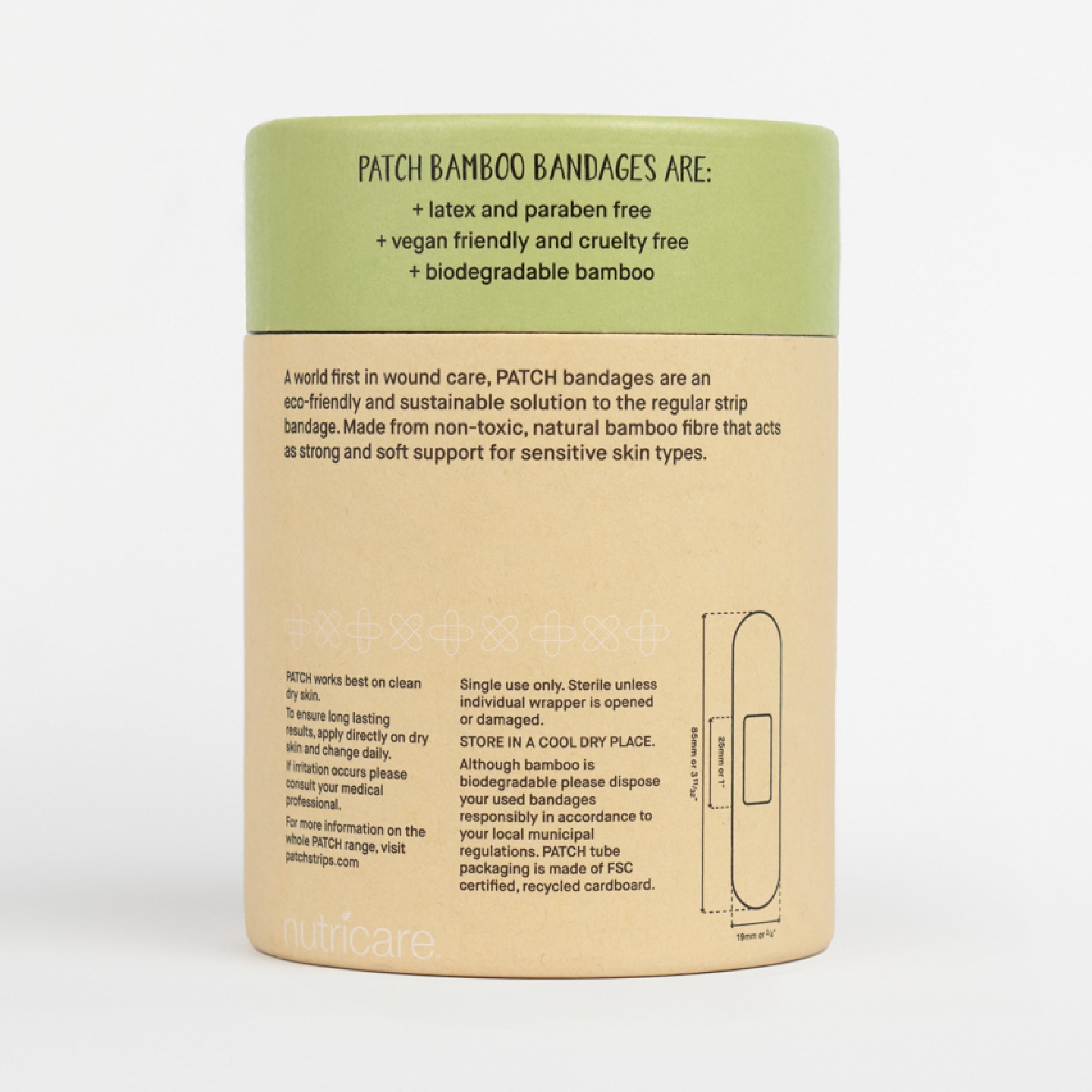 PATCH VALUE PACK - 100 Natural Bamboo Bandages