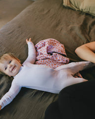 Organic Muslin Swaddle | Lavender Cosmos