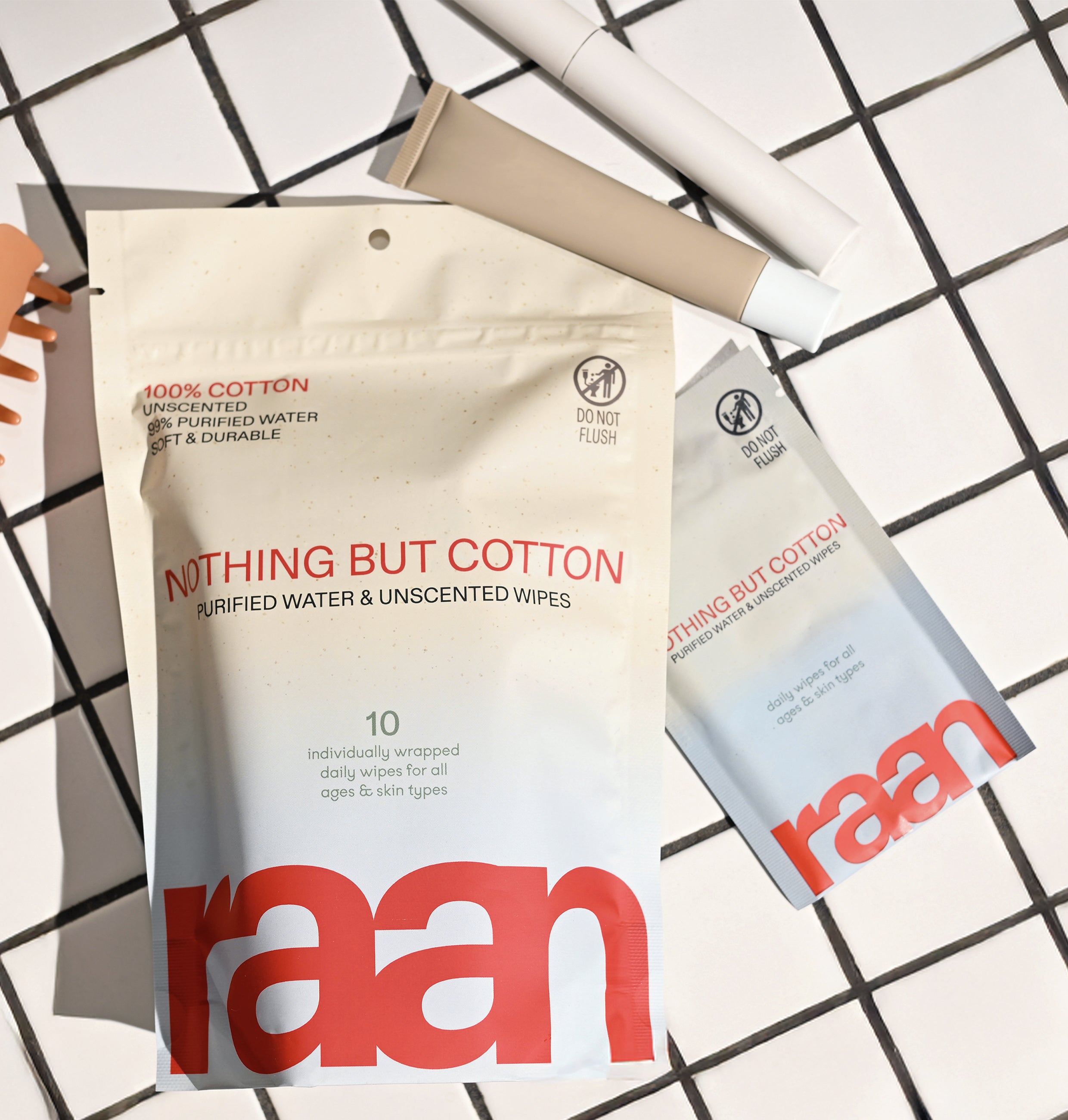 Unbleached, 100% Cotton Pocket Wipe for Sensitive Skin