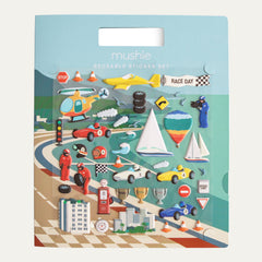 Reusable Race Cars Sticker Set