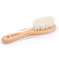 Goats Wool Wooden Baby Hairbrush 1 pk