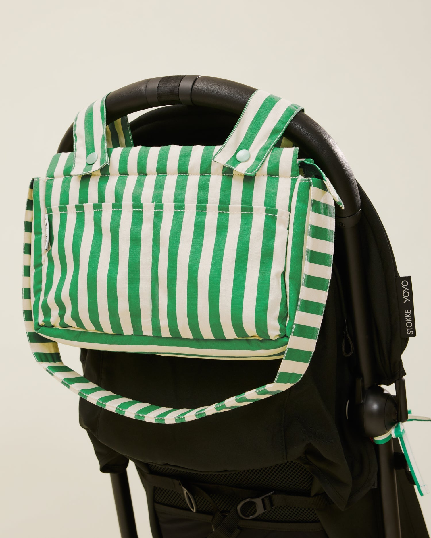 Stroller Party™ Caddy Bag | Green Stripe