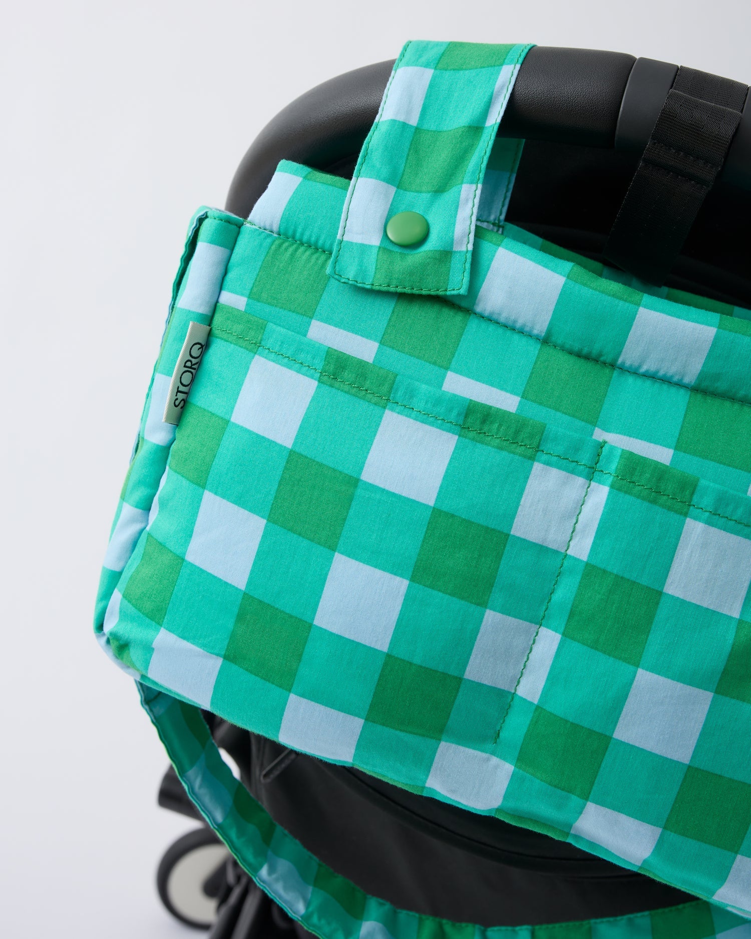Stroller Party™ Caddy Bag | Teal Gingham