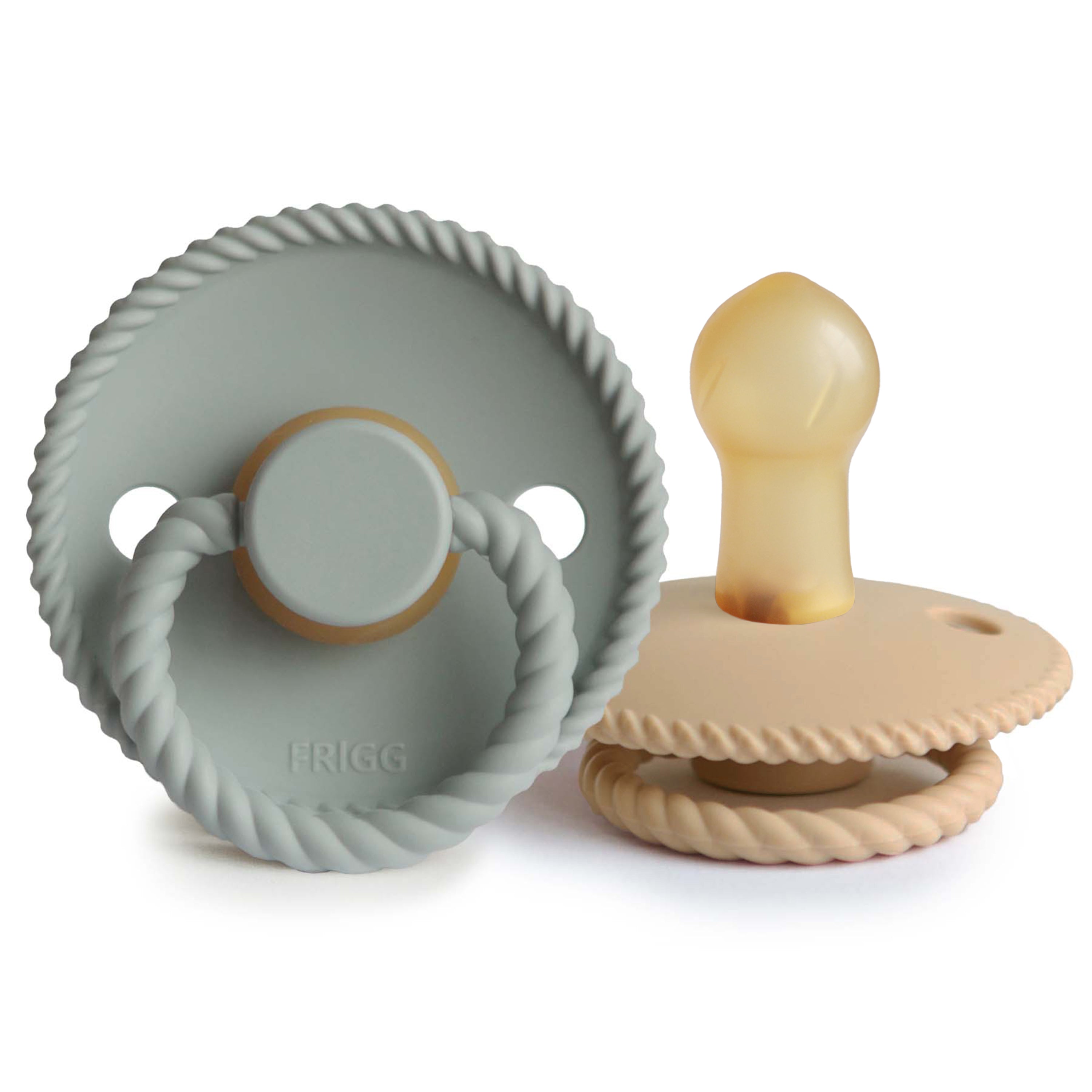 FRIGG Rope Natural Rubber Pacifier 2-Pack