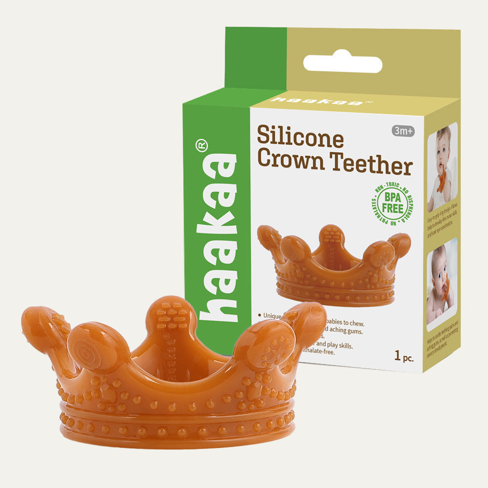 Silicone Crown Teether 1 PK - Amber
