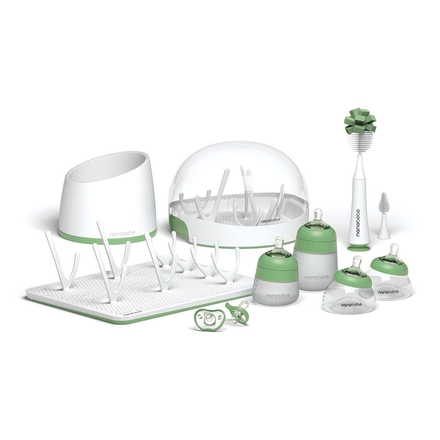 Ultimate Newborn Baby Bottle Feeding Set – Bottles, Sterilizer, Pacifiers & Drying Rack
