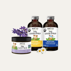 Organic Baby Day & Night Cough Syrups + Chest Rub bundle