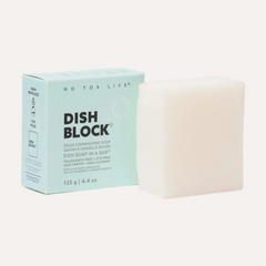 DISH BLOCK® solid dish soap - 4.4 oz (125g) bar - Fragrance Free - No Tox Life®