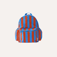 Cool Kid Backpack | Blue & Rust Stripe