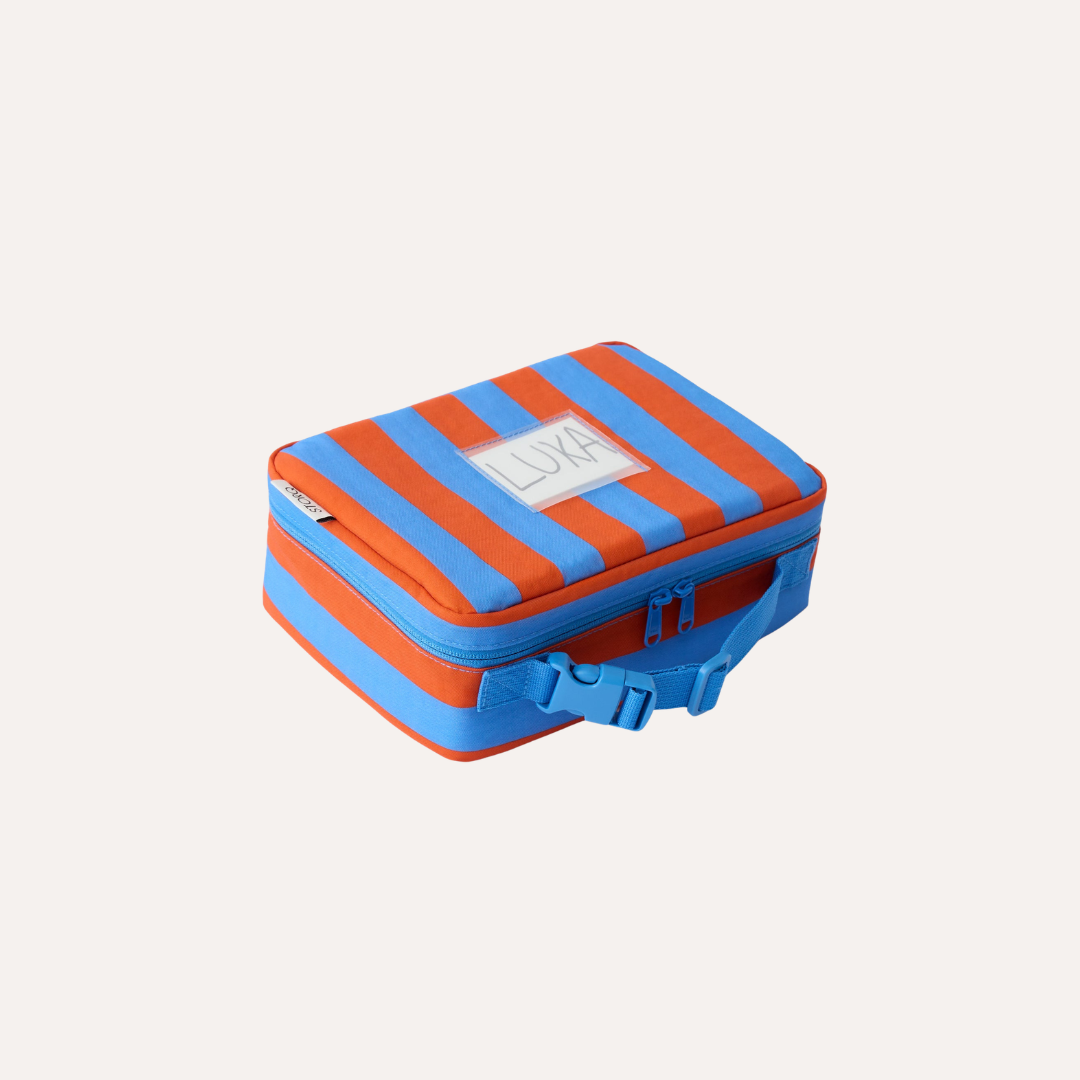 Cool Kid Lunch Box | Blue & Rust Stripe