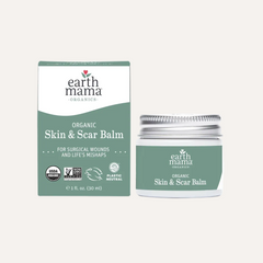 Earth Mama Organic Skin & Scar Balm |C-Section Recovery Skin Care, Pregnancy Stretch Mark Scar Cream with Organic Jojoba Oil, Tamanu Oil & Gotu Kola