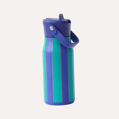 Cool Kid Water Bottle | Navy & Green Stripe