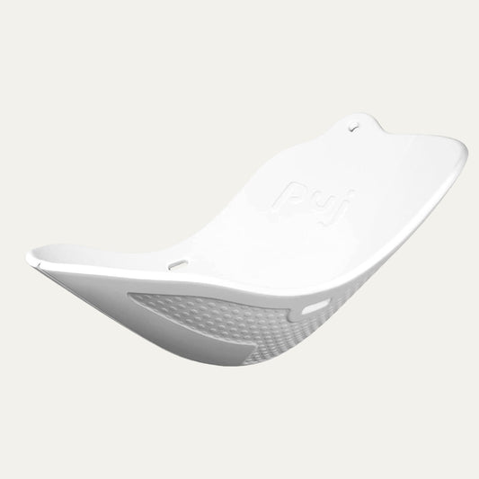 Puj – Puj Flyte Compact Infant Bathtub, Baby Bathtub for Newborns and Infants, Stylish Baby Bath Essentials for Home and Travel, 23.5 X 10.51 X 1.5 Inches, White