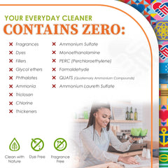 Everyday Cleaner - All Purpose Natural Cleaner Spray, Household Cleaning Supplies - 16Oz Empty Spray Bottle, 2 Refills (3 Oz Each)