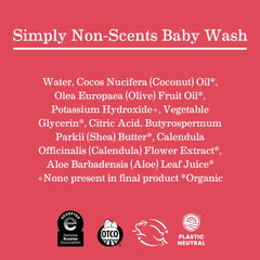 Earth Mama Simply Non-Scents Baby Wash Foaming Hand Soap, Organic All-Purpose Fragrance Free Body Wash for Sensitive Skin, Castile Soap with Coconut Oil, Shea Butter, Calendula, & Aloe, 5.3 Fl Oz