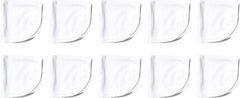 Honestbaby 10-Pack Terry Wash Cloths in Gift Box 100% Organic Cotton for Infant Baby Boys, Girls, 10-Pack Bright White, One Size