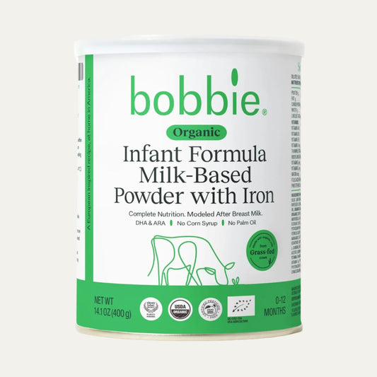 Bobbie Organic Infant Formula, Milk Based Powder with Iron, DHA and Vitamin D, Modeled after Breast Milk, Organic Baby Formula for Newborn to 12 Months Old Infant, 14.1 Oz, 1 Pack