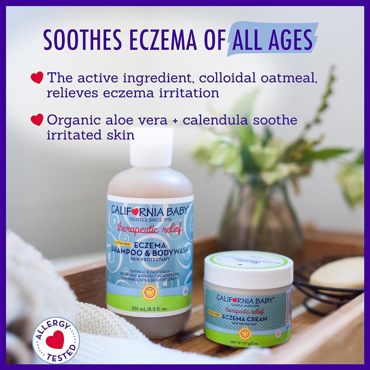 California Baby Eczema Cream | Soothes & Relieves Eczema Irritation | Allergy Friendly | Gluten-Free | Steroid-Free | Eczema Treatment for Dry, Irritated & Sensitive Skin | 57 G / 2 Oz.