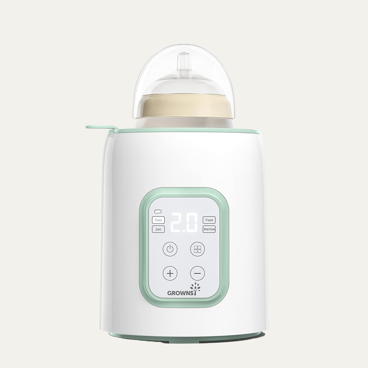 Bottle Warmer, GROWNSY 8-In-1 Fast Baby Milk Warmer with Timer for Breastmilk or Formula, Accurate Temperature Control, with Defrost, Sterili-Zing, Keep, Heat Baby Food Jars Function