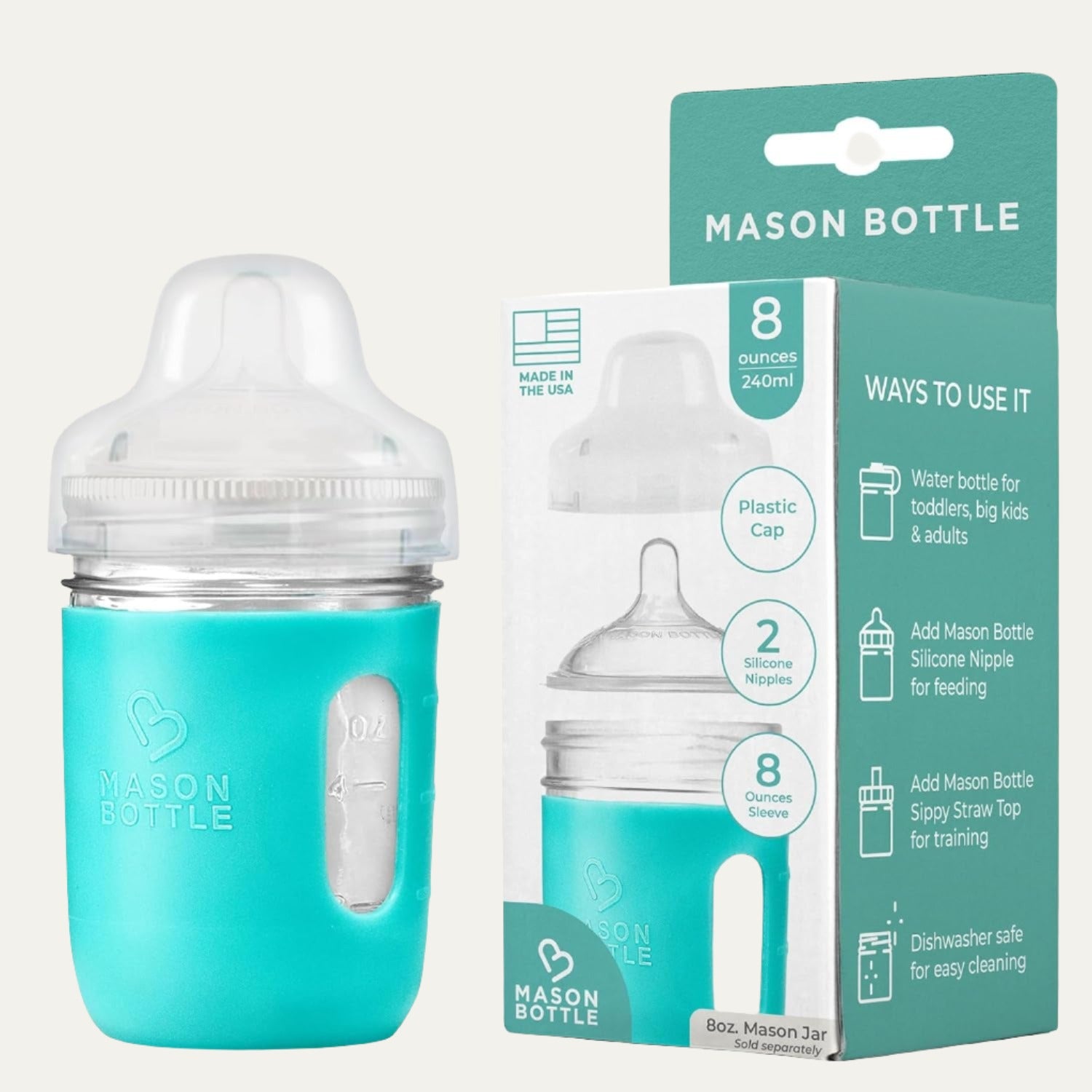 Mason Glass Baby Bottles