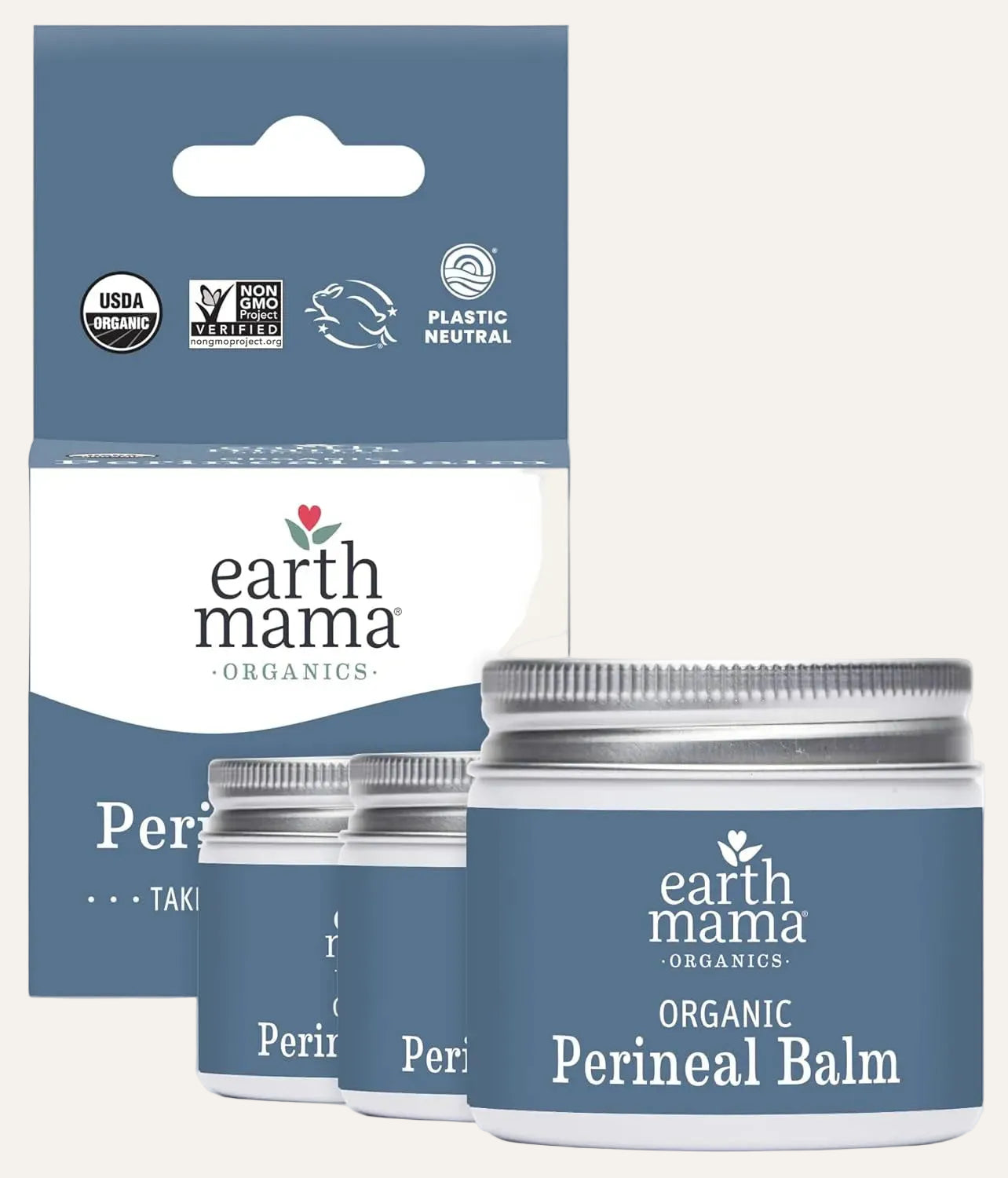Earth Mama Organic Perineal Balm - 2 Fl Oz - Herbal Skin Balm with Organic Witch Hazel and Calendula - Pregnancy and Postpartum Essentials