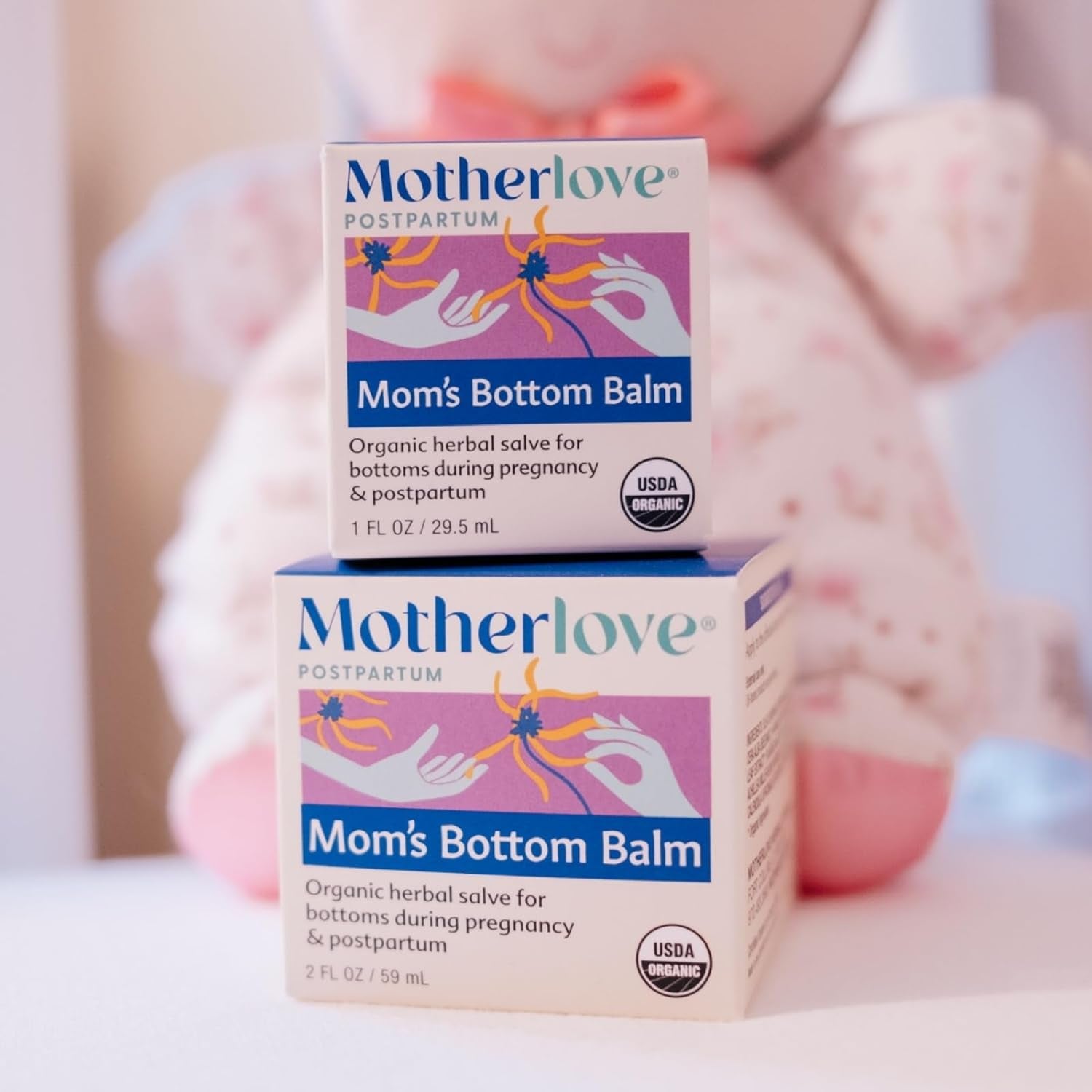 Motherlove Mom'S Bottom Balm (1 Oz) Organic Herbal Salve W/Witch Hazel for Bottoms during Pregnancy & Postpartum —Non-Gmo Ointment