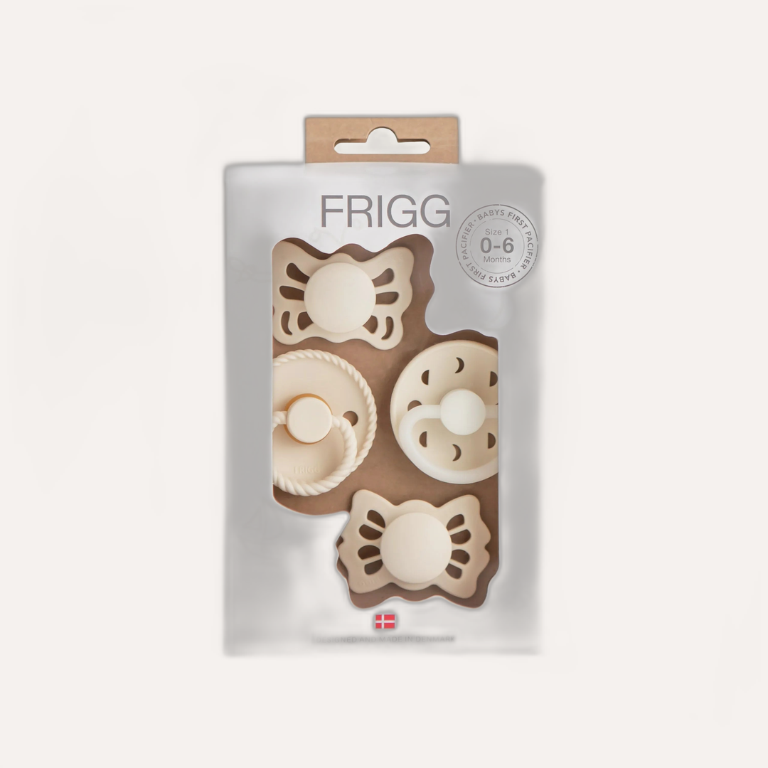 FRIGG Baby's First Pacifier Moonlight Sailing (Cream) 4-Pack