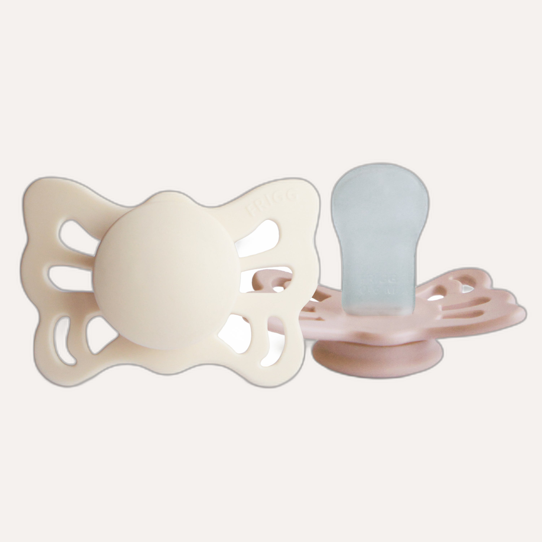 FRIGG Butterfly Anatomical Silicone Pacifier 2-Pack (0-6 Months)