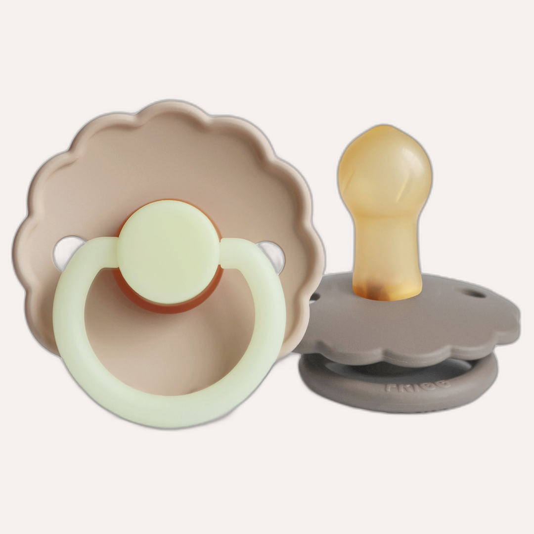 FRIGG Daisy Night Natural Rubber Pacifier 2-Pack
