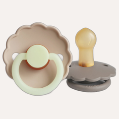 FRIGG Daisy Night Natural Rubber Pacifier 2-Pack