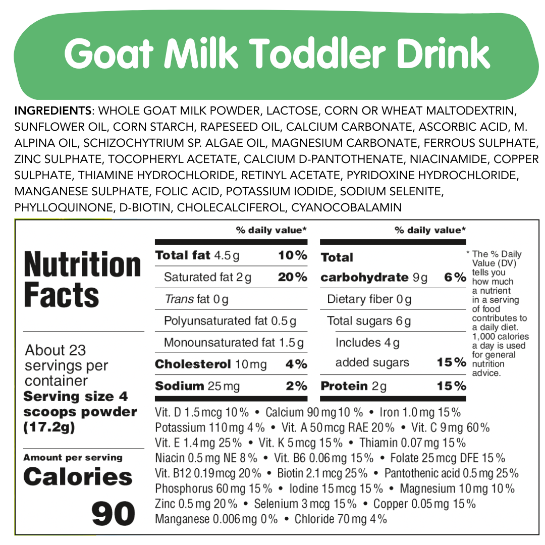 Goat Milk Toddler Drink - Stage 3 | Non GMO (14 oz)