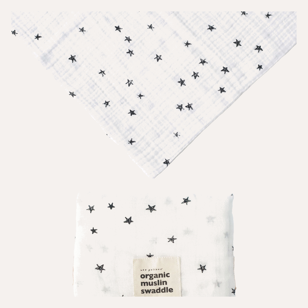 Organic Muslin Swaddle - Stars