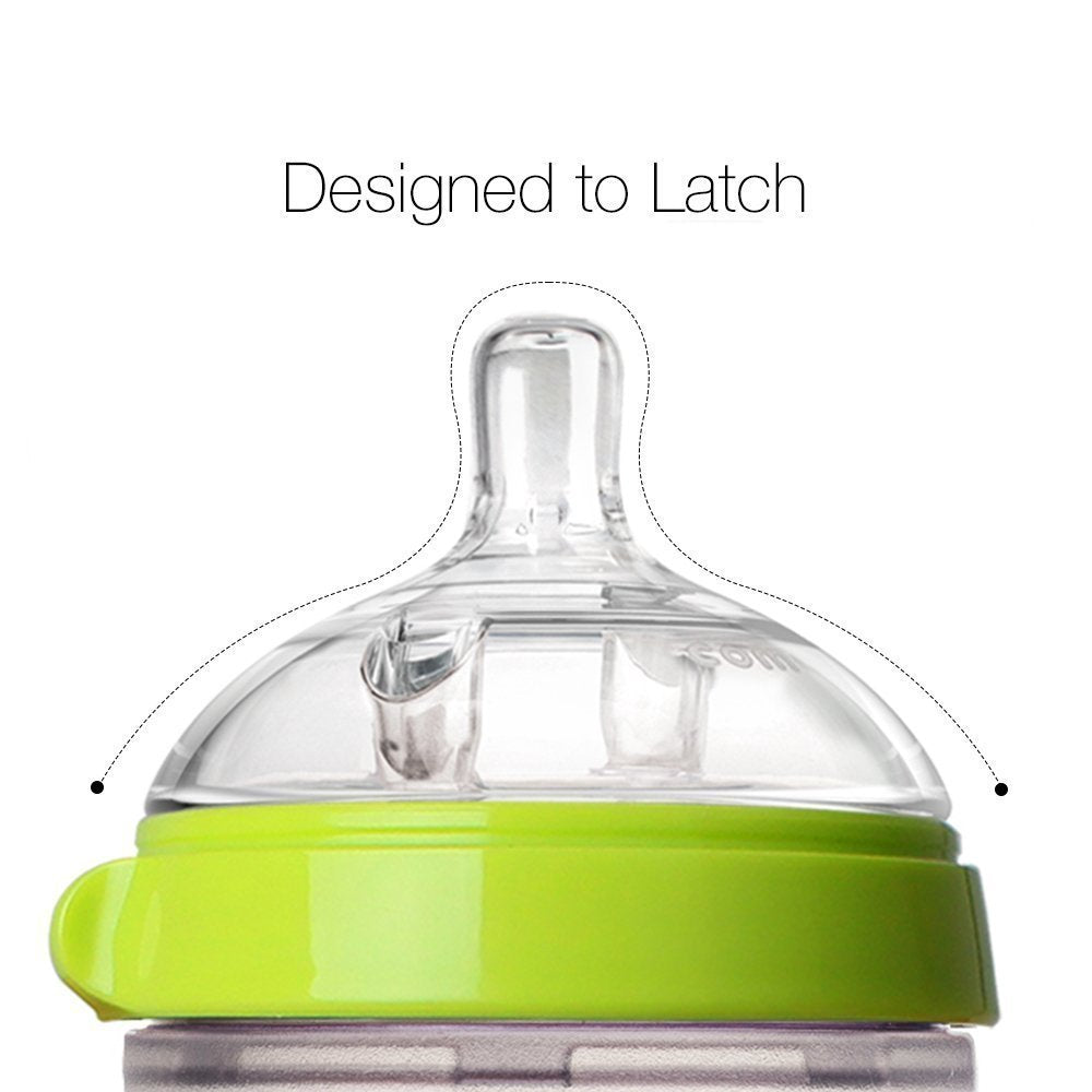 Comotomo Baby Bottle, Green, 8 Oz (2 Count)